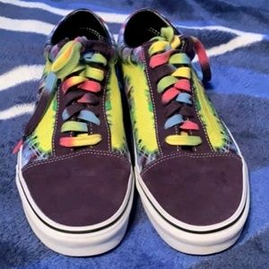 vans old skool misterio tie dye skate shoes